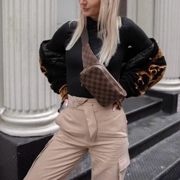 Authentic Louis Vuitton geronimos damier ebene mini bum bag travel crossbody - Picture 2 of 16